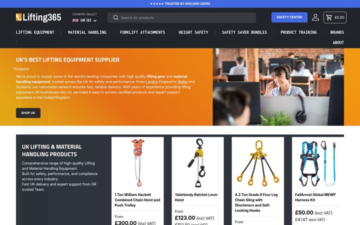Screenshot of lifting365.com