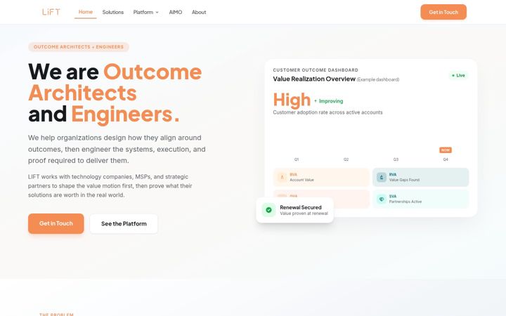 Screenshot of liftinnovate.com