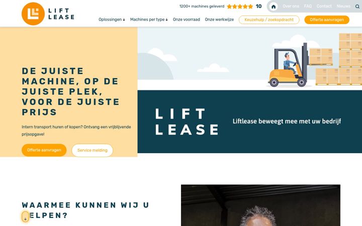 Screenshot of liftlease.nl