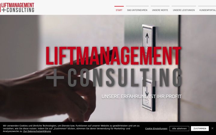 Capture d'écran de liftmanagement-consulting.at