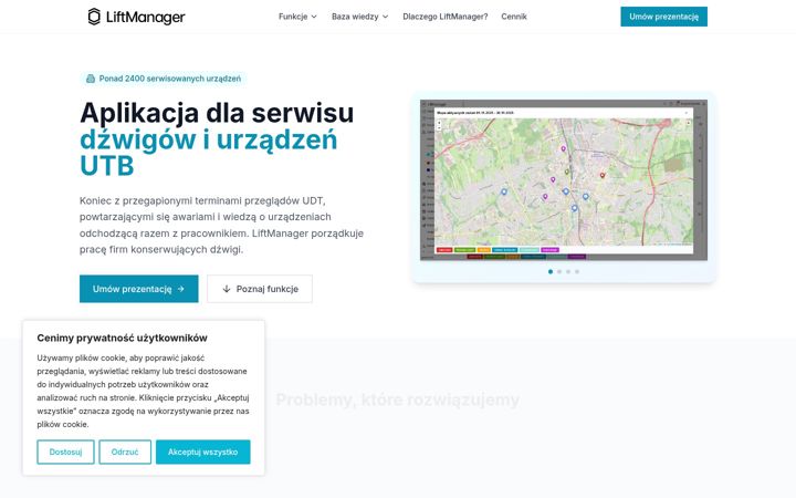 Screenshot of liftmanager.pl