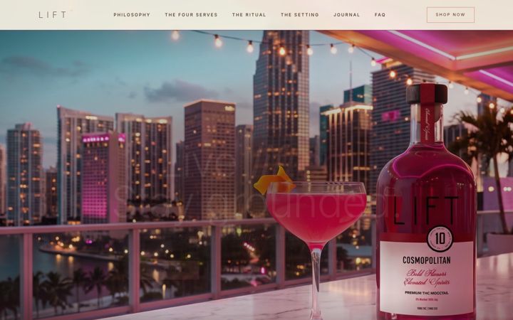 Screenshot of liftmocktails.com