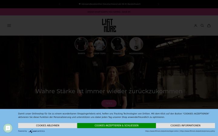 Screenshot of liftmore.de