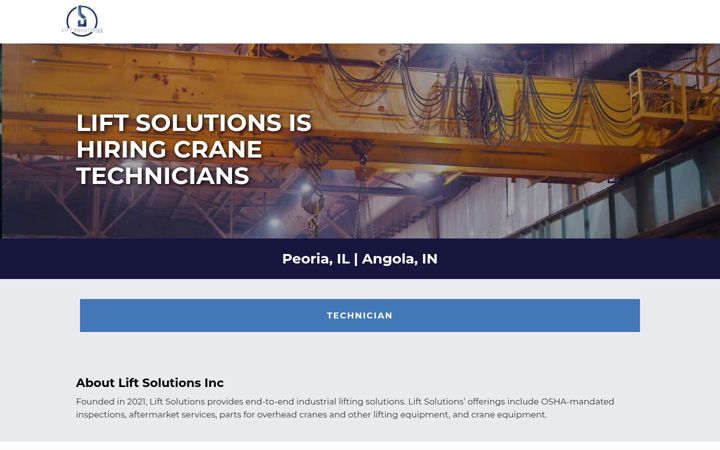 Screenshot of liftsolutionsjobs.com