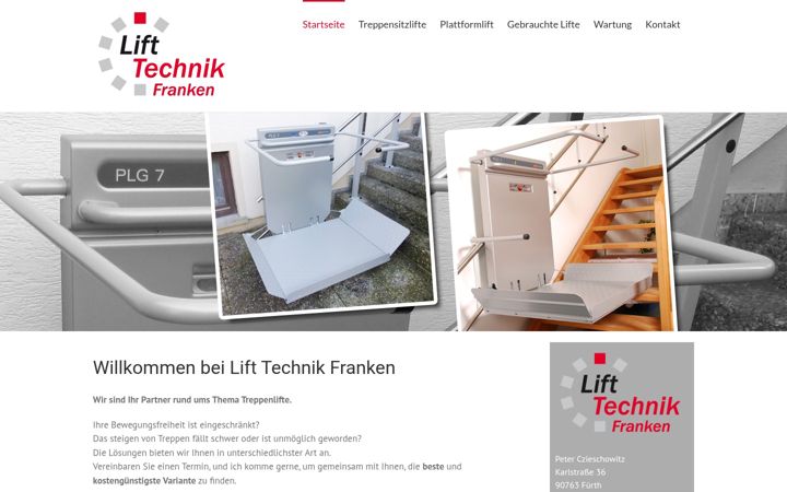 Screenshot of lifttechnik-franken.de