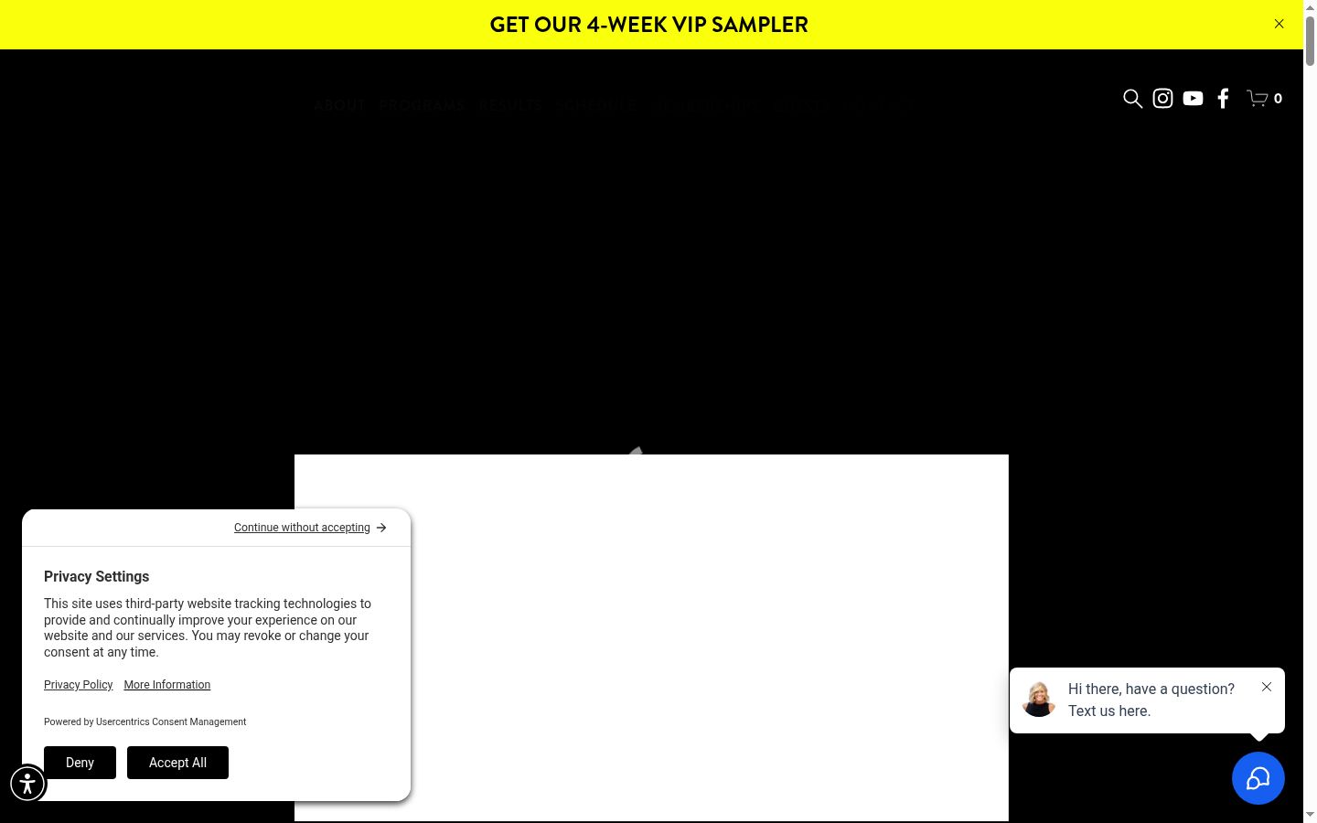 Screenshot tal-banner tal-kunsens muri qabel kwalunkwe interazzjoni