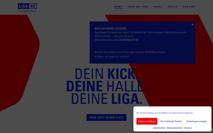 Screenshot of liga-20.de