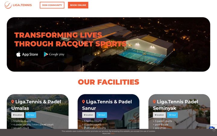 Screenshot of liga.tennis