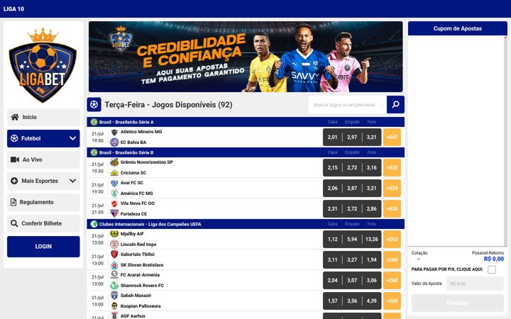 Screenshot von liga10.club
