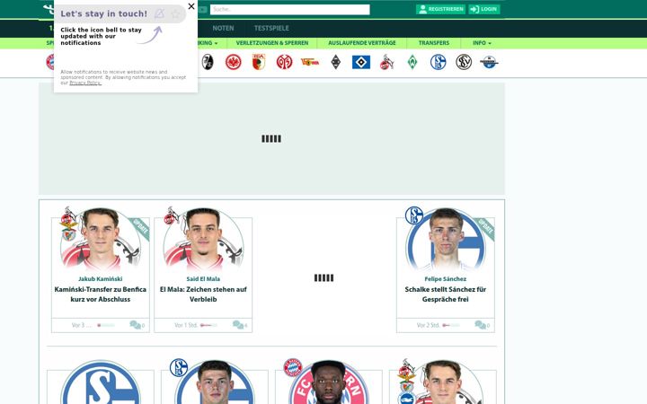 Screenshot of ligainsider.de