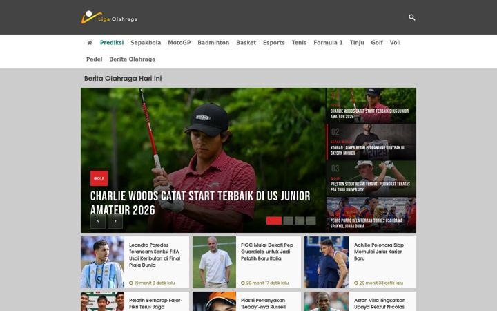 Screenshot of ligaolahraga.com