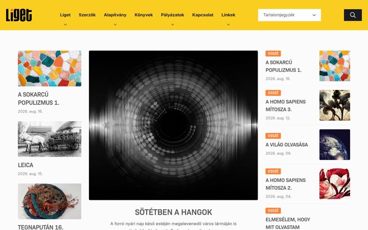 Screenshot of ligetmuhely.com