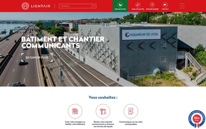 Screenshot of light-air.com