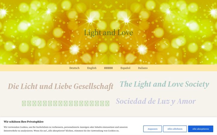 Screenshot of light-and-love.org