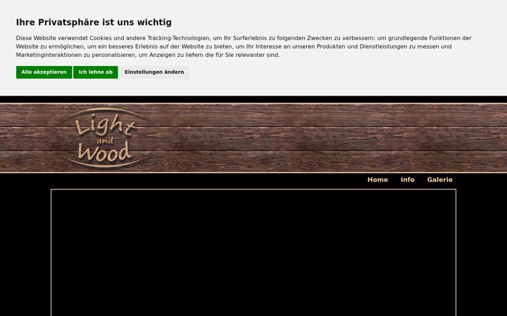 Screenshot of light-and-wood.de