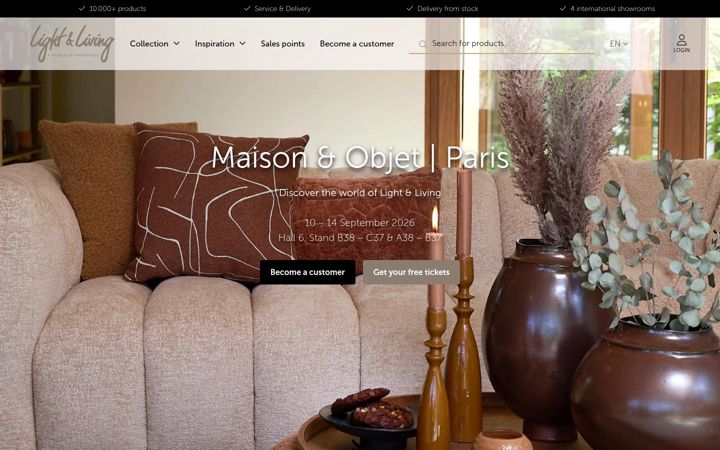 Screenshot of light-living.com