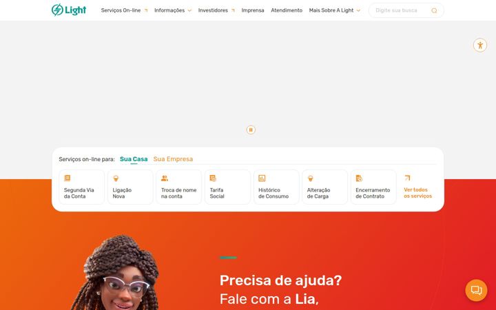 Screenshot of light.com.br