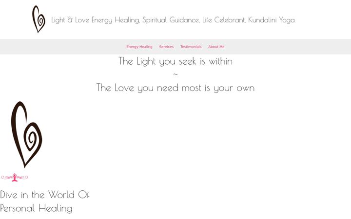 Screenshot of lightandlove.ca