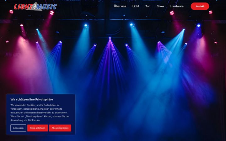 Screenshot of lightandmusic.de