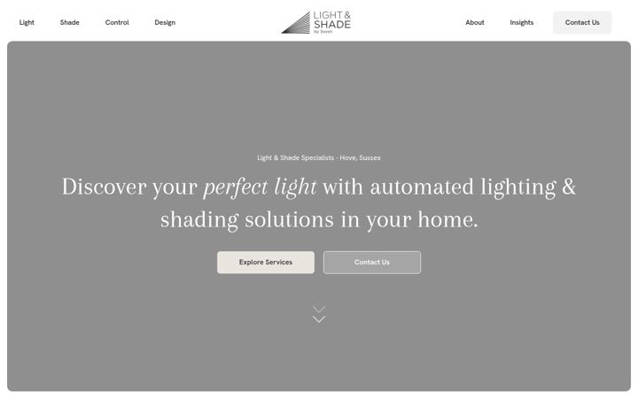 Screenshot of lightandshadebyseven.co.uk
