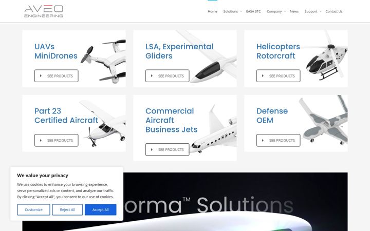 Screenshot of lightaveo.com