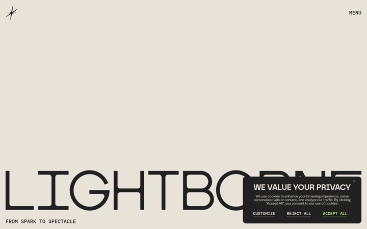 Screenshot of lightborne.com