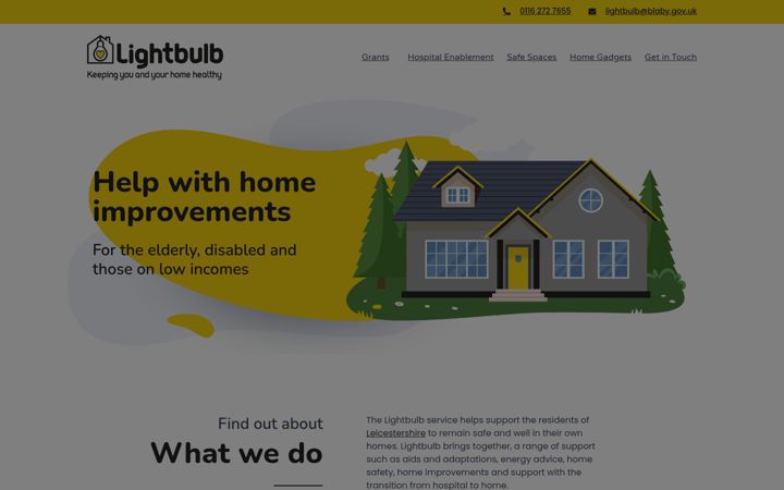 Screenshot of lightbulbservice.org