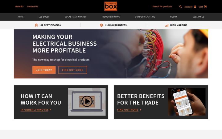 Screenshot of lighteningbox.com