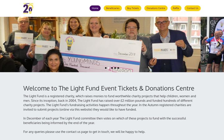 Screenshot of lightfund-events.org