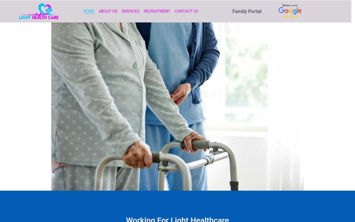 Screenshot of lighthealthcare.co.uk