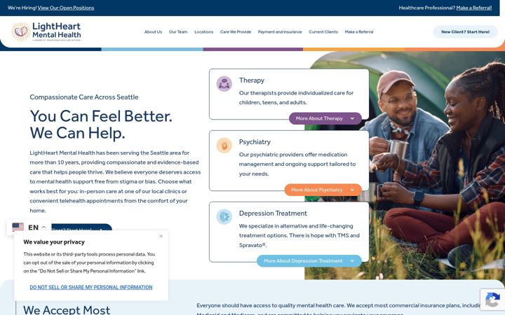 Screenshot of lightheartassociates.com