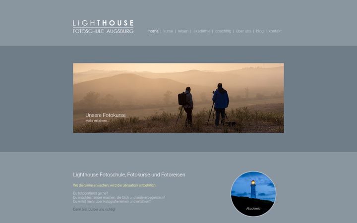 Screenshot of lighthouse-fotoschule.de