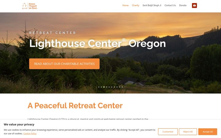 Screenshot of lighthousecenteroregon.org
