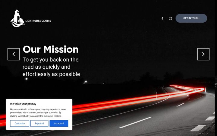 Screenshot of lighthouseclaims.co.uk