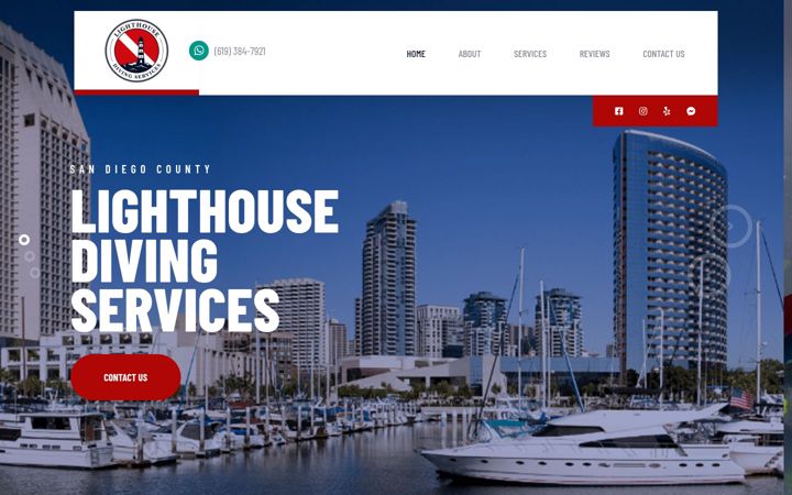 Screenshot of lighthousedivingsandiego.com