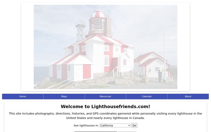 Screenshot of lighthousefriends.com