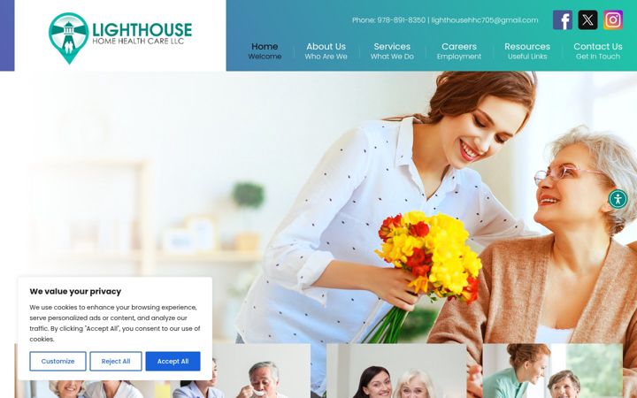 Screenshot of lighthousehhcllc.com