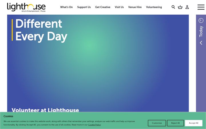 Screenshot of lighthousepoole.co.uk