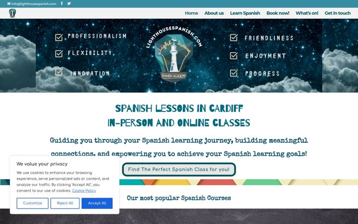 Screenshot of lighthousespanish.com