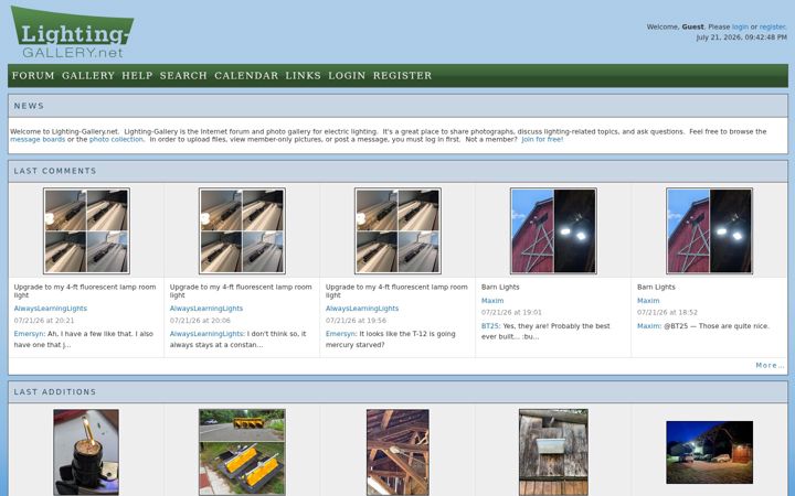 Screenshot of lighting-gallery.net
