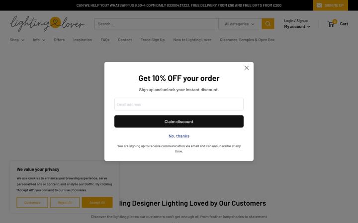 Screenshot of lightinglover.com