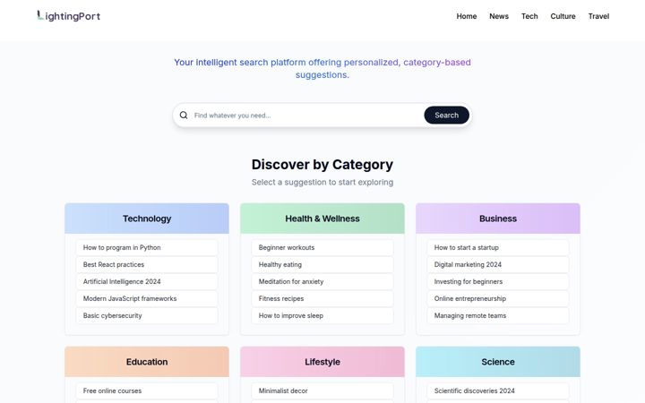 Screenshot von lightingport.com