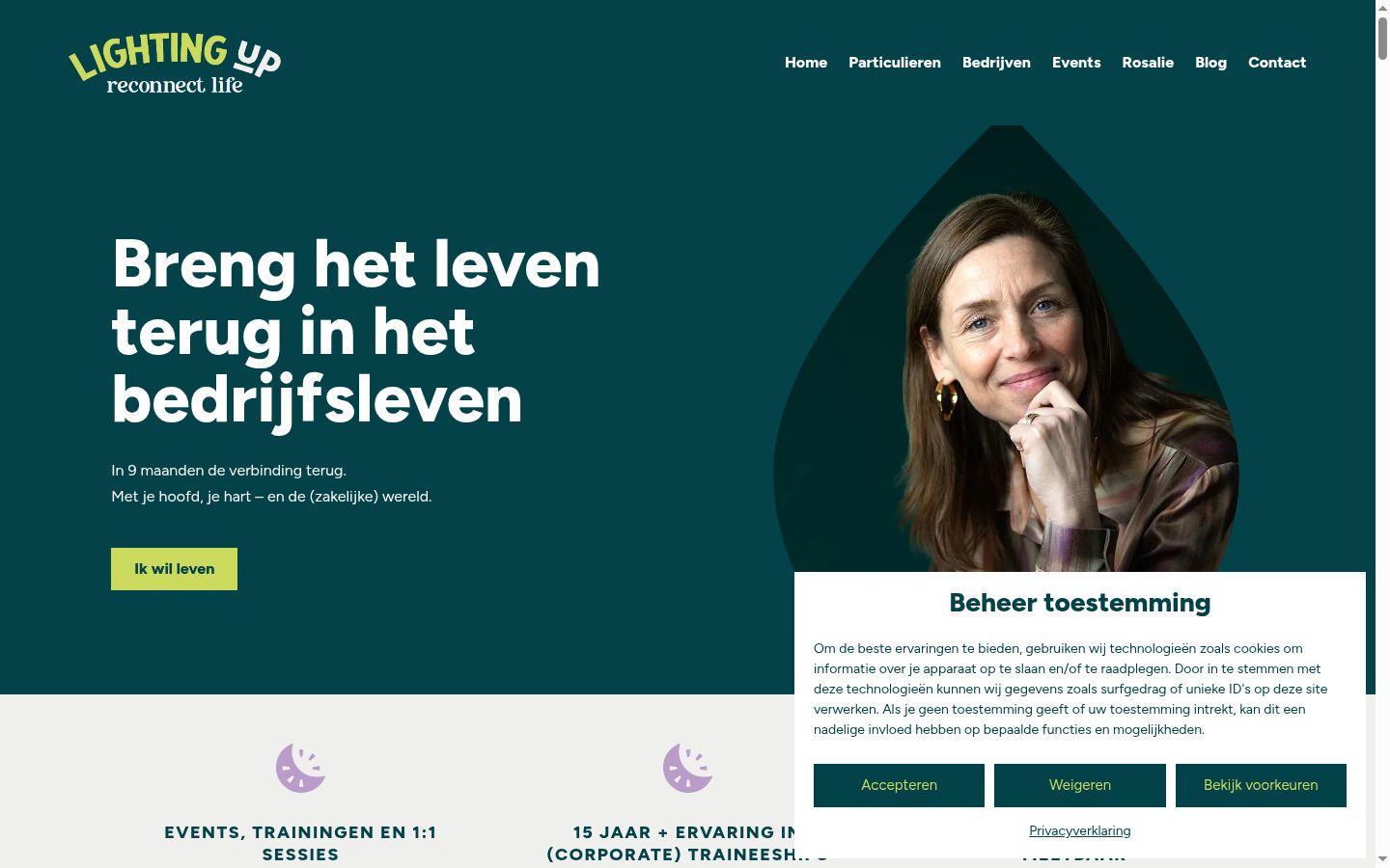 Screenshot tal-banner tal-kunsens muri qabel kwalunkwe interazzjoni