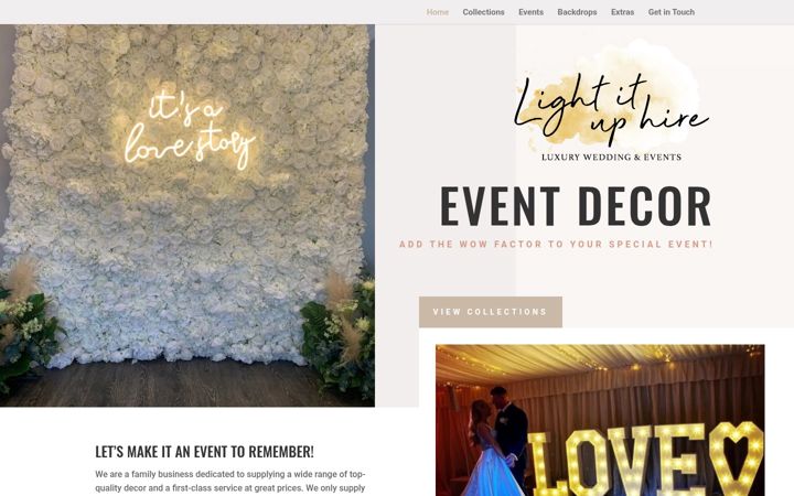Screenshot of lightituphire.co.uk