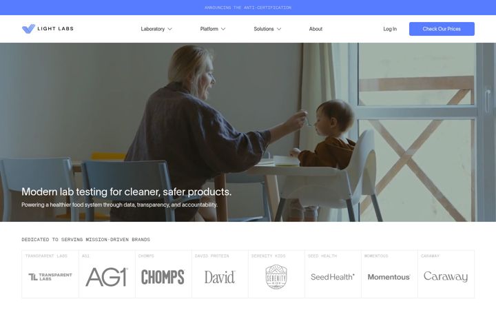 Screenshot of lightlabs.com