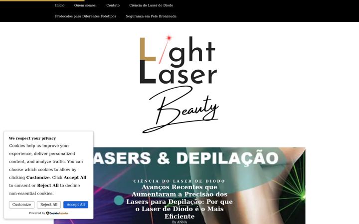 Screenshot of lightlaserbeauty.com