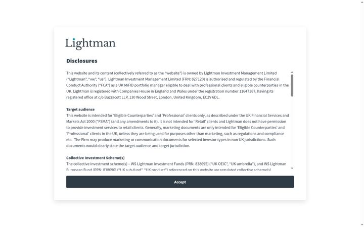 Screenshot of lightmanfunds.com