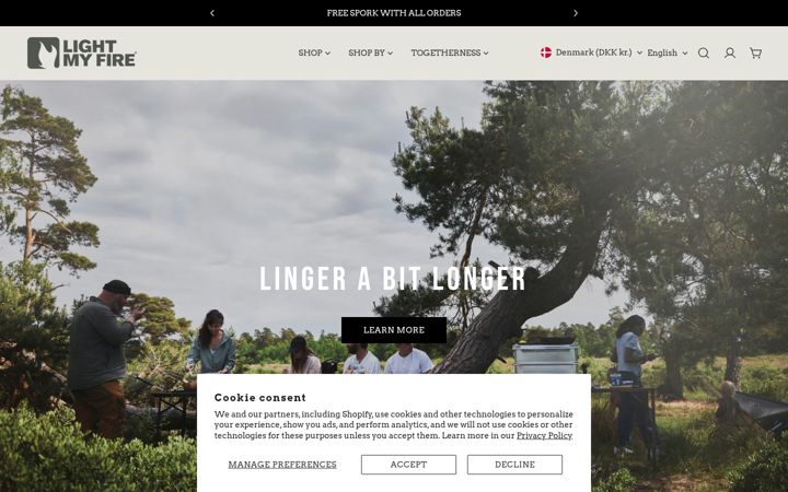 Screenshot of lightmyfire.com