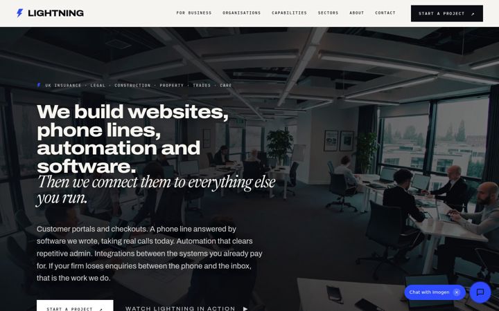 Screenshot of lightningbusinesssolutions.com
