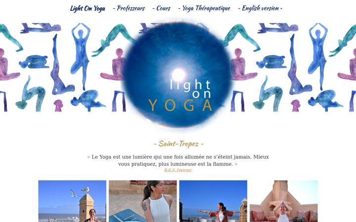 Screenshot of lightonyoga.fr